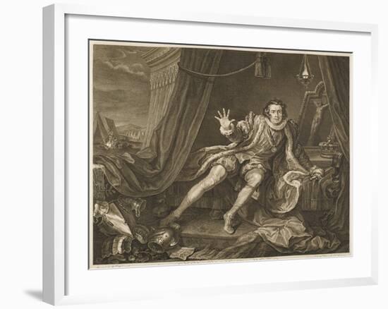 David Garrick in the Character of Richard III-William Hogarth-Framed Art Print