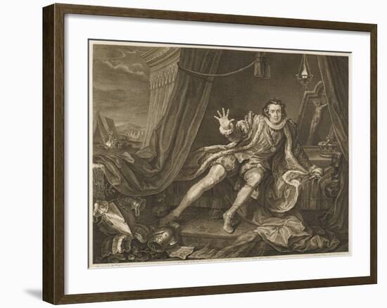 David Garrick in the Character of Richard III-William Hogarth-Framed Art Print