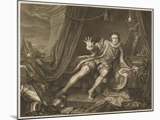 David Garrick in the Character of Richard III-William Hogarth-Mounted Art Print