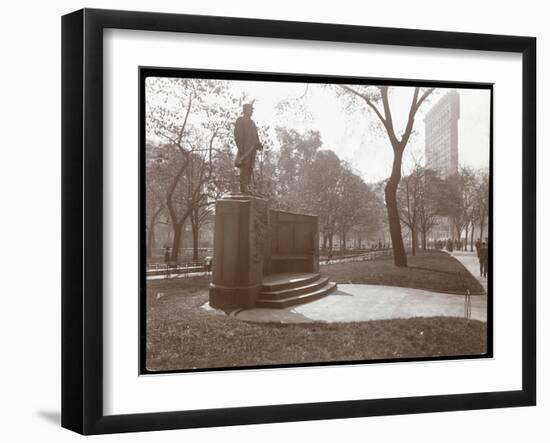 David Glasgow Farragut Statue in Madison Square Park, New York, c.1905-Byron Company-Framed Giclee Print