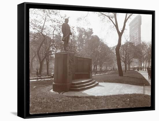 David Glasgow Farragut Statue in Madison Square Park, New York, c.1905-Byron Company-Framed Stretched Canvas