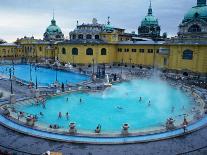 Three Outdoor Naturally Heated Pools and Several Indoor Pools at Szechenyi Baths, Budapest, Hungary-David Greedy-Mounted Photographic Print