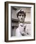 David, Head, 1501-4 (Detail)-Michelangelo Buonarroti-Framed Premium Giclee Print