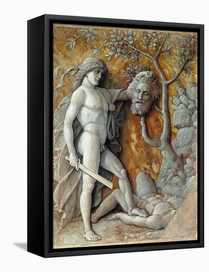 David Holding Goliath's Head Painting by Andrea Mantegna (1431-1506) 1490 Sun. 36X48,5 Cm Vienna, K-Andrea Mantegna-Framed Stretched Canvas