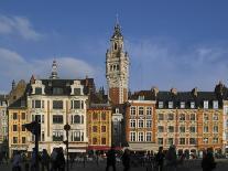 Flemish Buildings in the Grand Place Tower in Centre, Lille, France-David Hughes-Photographic Print