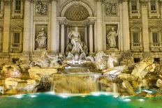 Neptune Statue of the Trevi Fountain in Rome Italy-David Ionut-Photographic Print