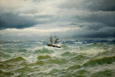 A Coastal Scene-David James-Giclee Print