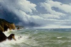 A Coastal Scene-David James-Giclee Print