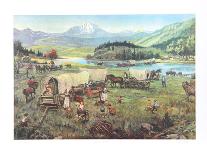 Wagon's West-David K^ Stone-Framed Collectable Print