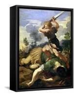 David Killing Goliath-Pietro Da Cortona-Framed Stretched Canvas