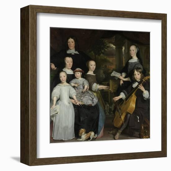 David Leeuw with His Family, 1671-Abraham van den Tempel-Framed Art Print