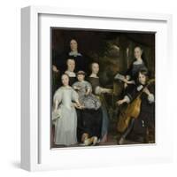 David Leeuw with His Family, 1671-Abraham van den Tempel-Framed Art Print