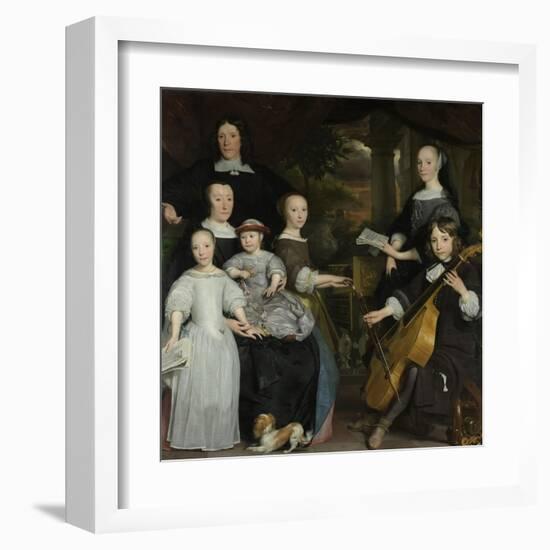 David Leeuw with His Family, 1671-Abraham van den Tempel-Framed Art Print