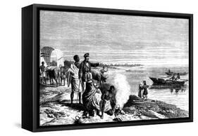 David Livingstone Discovering Lake Ngami, Botswana, 1 August 1849-null-Framed Stretched Canvas