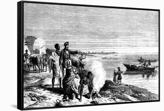 David Livingstone Discovering Lake Ngami, Botswana, 1 August 1849-null-Framed Stretched Canvas