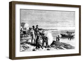 David Livingstone Discovering Lake Ngami, Botswana, 1 August 1849-null-Framed Giclee Print