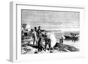 David Livingstone Discovering Lake Ngami, Botswana, 1 August 1849-null-Framed Giclee Print