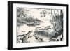 David Livingstone Navigating the Zambezi, Africa, 1852-1864-null-Framed Giclee Print