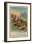David Livingstone's Boat Being Attacked by a Hippopotamus on the Orange River, Africa, 1867-1873-null-Framed Giclee Print