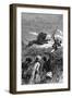David Livingstone, Scottish Missionary and African Explorer, Being Charged by a Lion, C1860-null-Framed Giclee Print