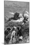 David Livingstone, Scottish Missionary and African Explorer, Being Charged by a Lion, C1860-null-Mounted Giclee Print