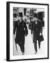 David Lloyd George and Winston Churchill Walking Together, Both Wearing Top Hats and Waistcoats-null-Framed Premium Photographic Print