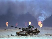 Gulf War Iraqi Tank-David Longstreath-Framed Stretched Canvas