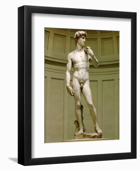 David. Marble statue (after 1501).-Michelangelo Buonarroti-Framed Giclee Print