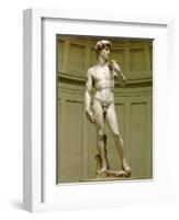 David. Marble statue (after 1501).-Michelangelo Buonarroti-Framed Giclee Print