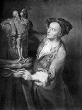 Louis Francois Roubiliac Making a Sculpture of Shakespeare, C1765, (1920)-David Martin-Giclee Print