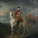 An Equestrian Portrait of King George III, Wearing the Order of the Garter-David Morier-Mounted Giclee Print