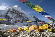 Tents of Mountaineers Scattered Along Khumbu Glacier, Base Camp, Mt Everest, Nepal-David Noyes-Photographic Print