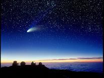 Mauna Kea Observatory & Comet Hale-Bopp-David Nunuk-Photographic Print