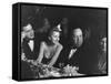 David O. Selznick,Joan Fontaine, and Alfred Hitchcock and Wife at Academy Award Presentation Dinner-Peter Stackpole-Framed Stretched Canvas