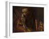 David Playing on the Harp Before Saul, 1658-59-Rembrandt van Rijn-Framed Giclee Print