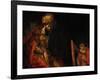 David Playing the Harp Before Saul, 1657-Rembrandt van Rijn-Framed Giclee Print