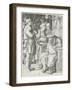 David Playing the Harp before Saul, C. 1508-Lucas van Leyden-Framed Giclee Print