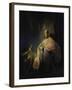 David Playing the Harp before Saul, C. 1630-Rembrandt van Rijn-Framed Giclee Print