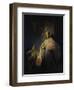 David Playing the Harp before Saul, C. 1630-Rembrandt van Rijn-Framed Giclee Print