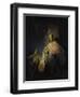 David Playing the Harp before Saul, C. 1630-Rembrandt van Rijn-Framed Giclee Print