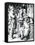 David Playing the Harp for Saul-Lucas van Leyden-Framed Stretched Canvas