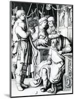 David Playing the Harp for Saul-Lucas van Leyden-Mounted Giclee Print