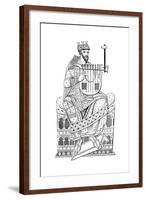 David Playing the Lyre, 10th Century-null-Framed Giclee Print