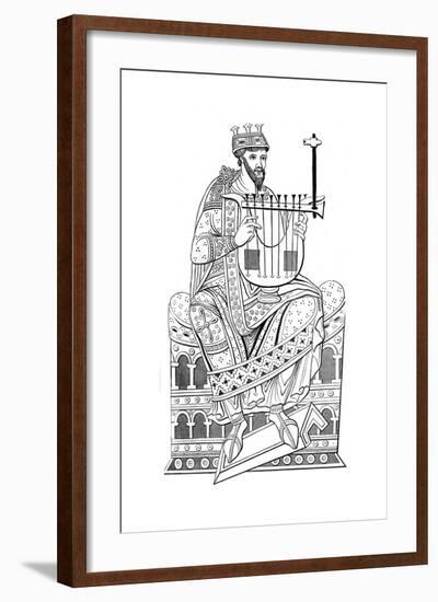 David Playing the Lyre, 10th Century-null-Framed Giclee Print