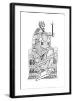 David Playing the Lyre, 10th Century-null-Framed Giclee Print