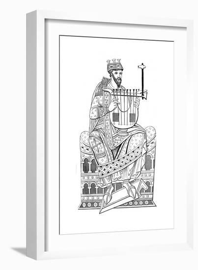 David Playing the Lyre, 10th Century-null-Framed Giclee Print