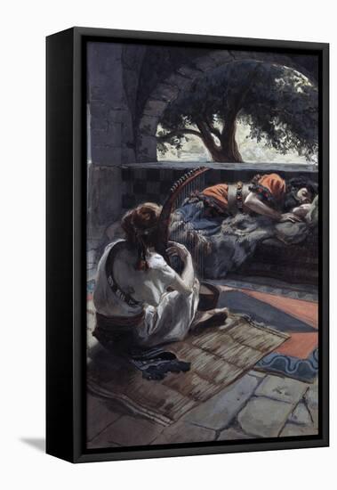 David Plays the Harp before Saul James Tissot (1836-1902 French) Jewish Museum, New York, Usa-James Tissot-Framed Stretched Canvas