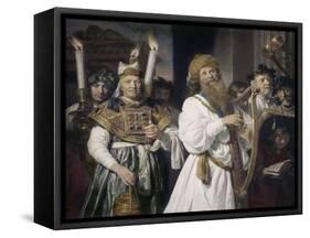 David Plays the Harp Before Saul-Jan Debray-Framed Stretched Canvas