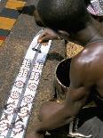 Printing Kente Cloth, Kumasi, Capital of the Ashanti Kingdom, Ghana, West Africa, Africa-David Poole-Photographic Print