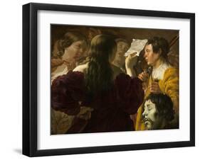 David Praised by the Israelite Women, 1623-Hendrick Ter Brugghen-Framed Giclee Print